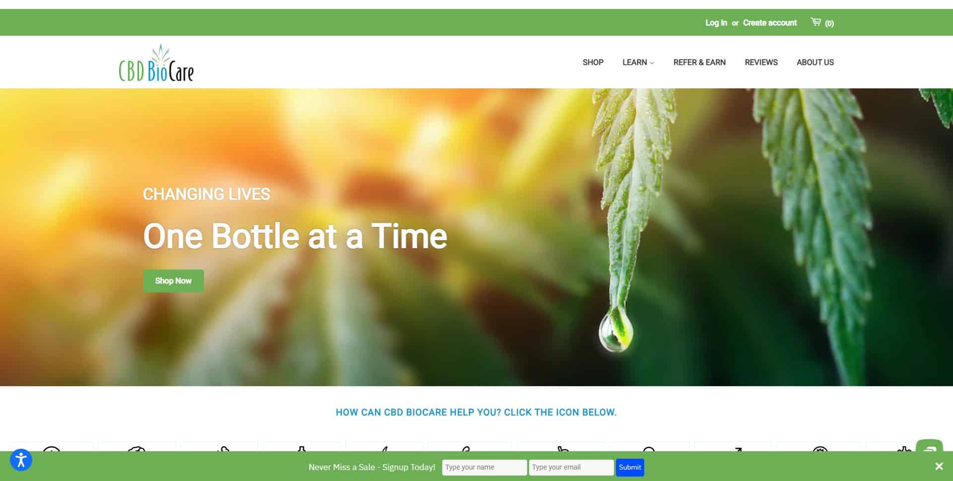 CBD BioCare website