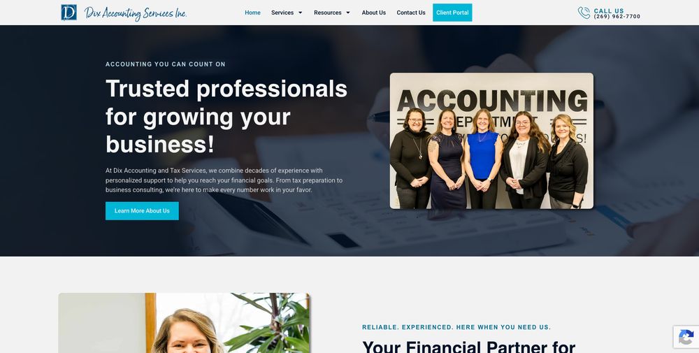 Dix Accounting Services website