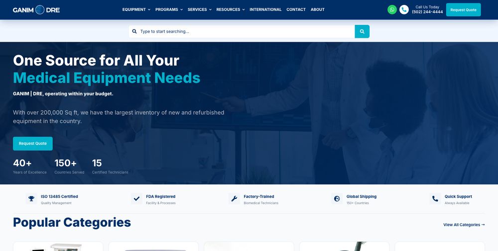 DRE Medical website
