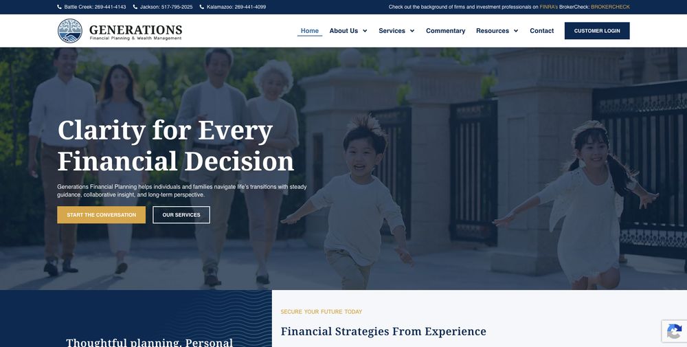 Generations Financial Planning website