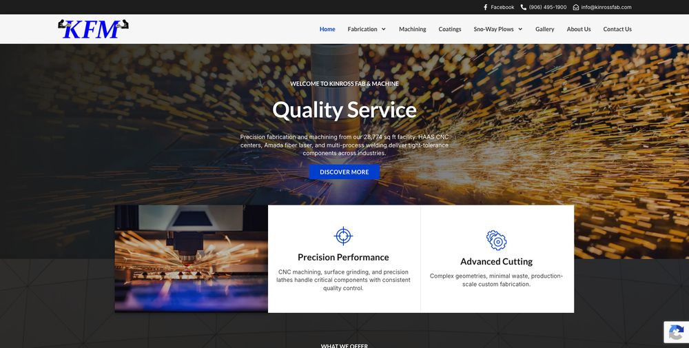 Kinross Fab and Machine website