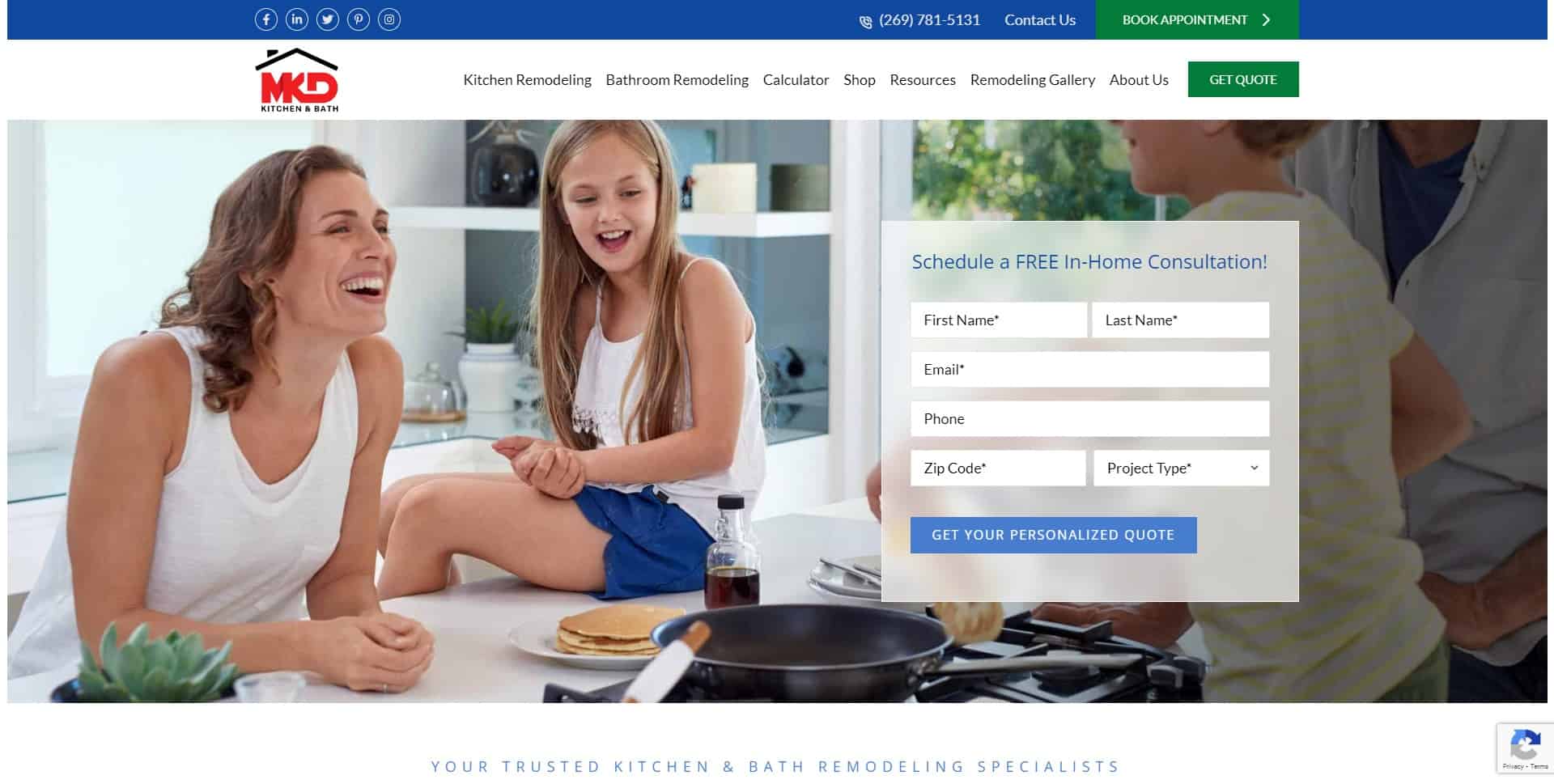 MKD Kitchen and Bath website