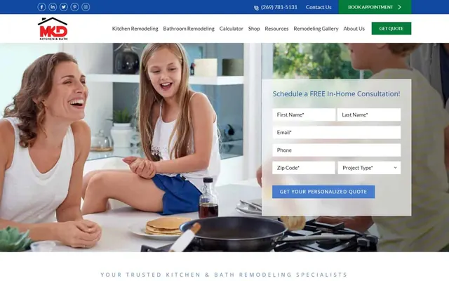 MKD Kitchen and Bath website