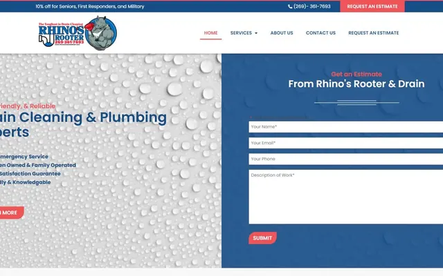 Rhino's Rooter and Drain website