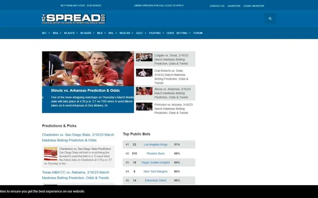 The Spread website