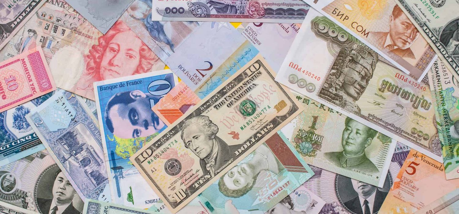 Banknotes of different countries . elements of history. Money from all countries and continents. Currency